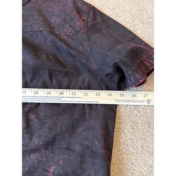 Affliction Y2K Men's XL Red/Black Button Down Short Sleeve. Live Fast MMA Grunge - Picture 12 of 12